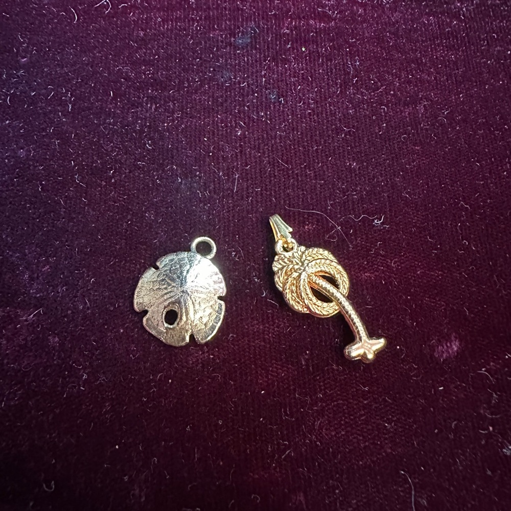 gold charms or pendants